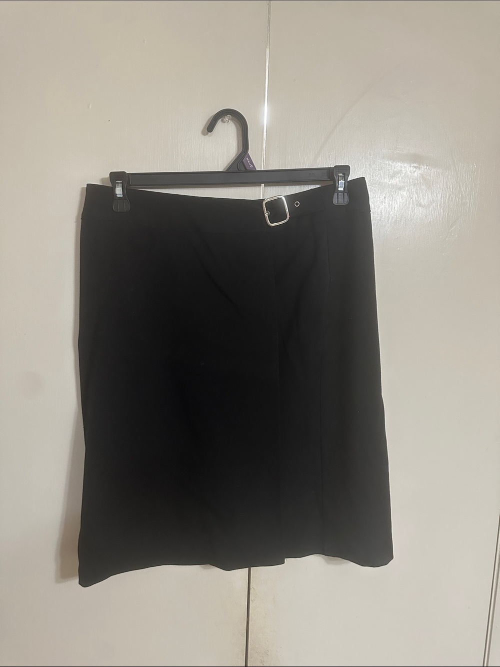 Briggs New York Black Pencil Skirt with Buckle